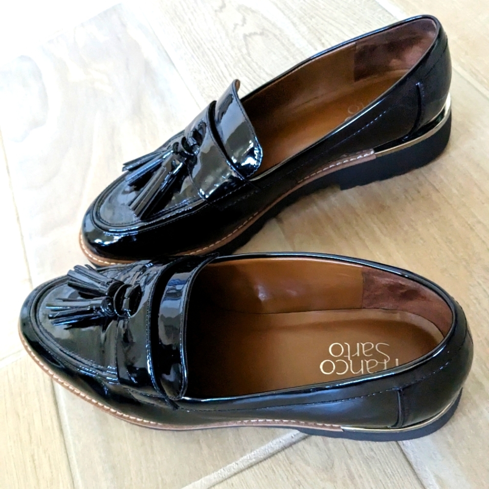 Franco Sarto Carolynn, Black Loafers, size 9W